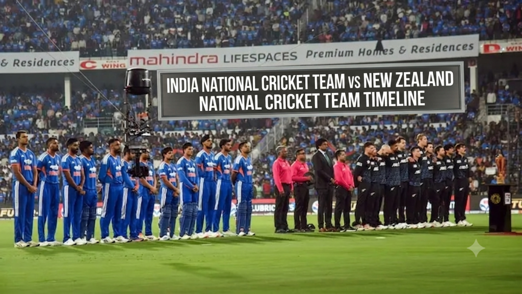 India national cricket team vs new zealand national cricket team timeline